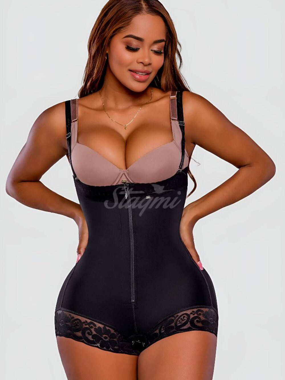 FAJA COMFORT CACHETERA STRAPLESS SMI7124 Girdle Bester Shaper Shapewear Stagmi L